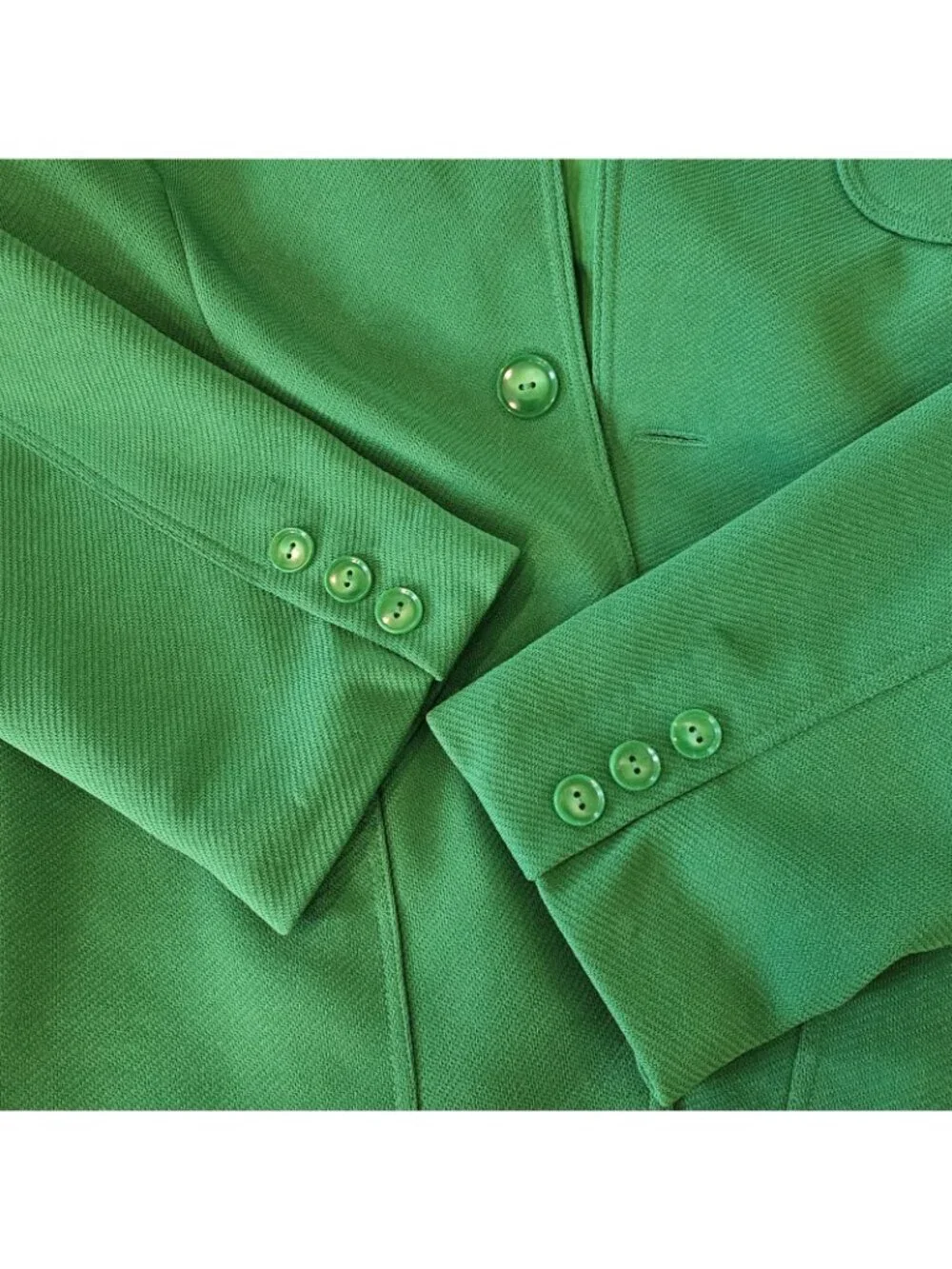 70s Mens Green Sports Jacket Blazer Sz XS 34 VTG Retro‎ Polyester Cosplay